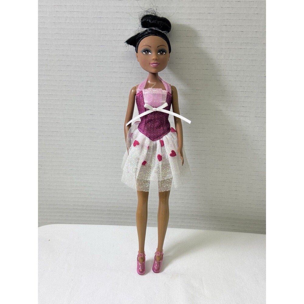 Funville Sparkle Girlz Doll African American Princess Ballerina Purple And Pink